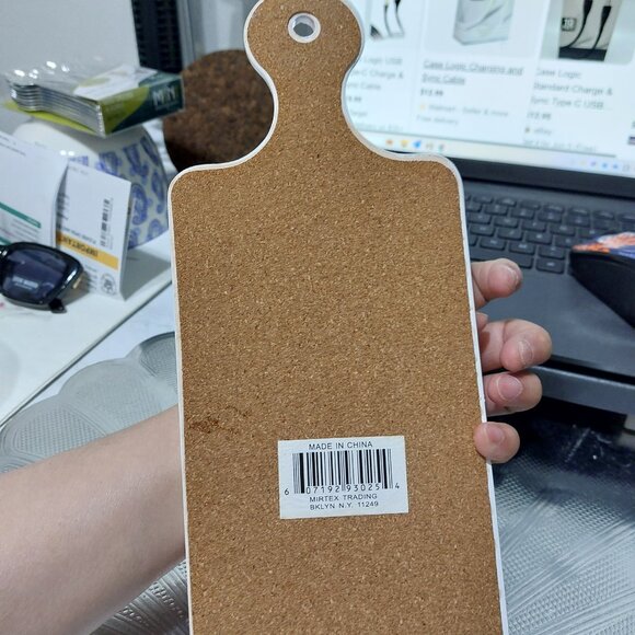 Mini Ceramic Cutting Board Garden Glory Birds Flower Decor Hot Dish Stand - Picture 5 of 7